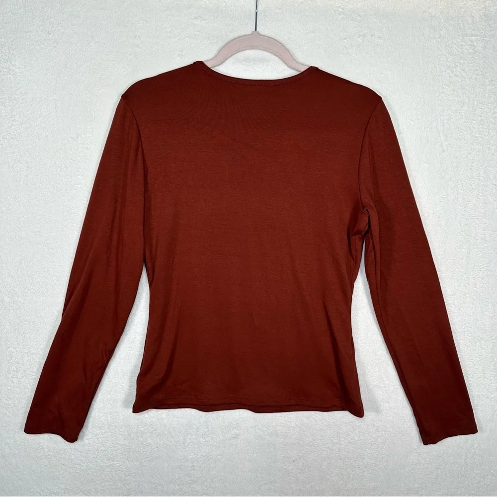 Lulu's Rust Square-Neck Long Sleeve Top size XL - Picture 7 of 8